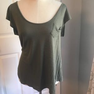 Urban behavior army green top